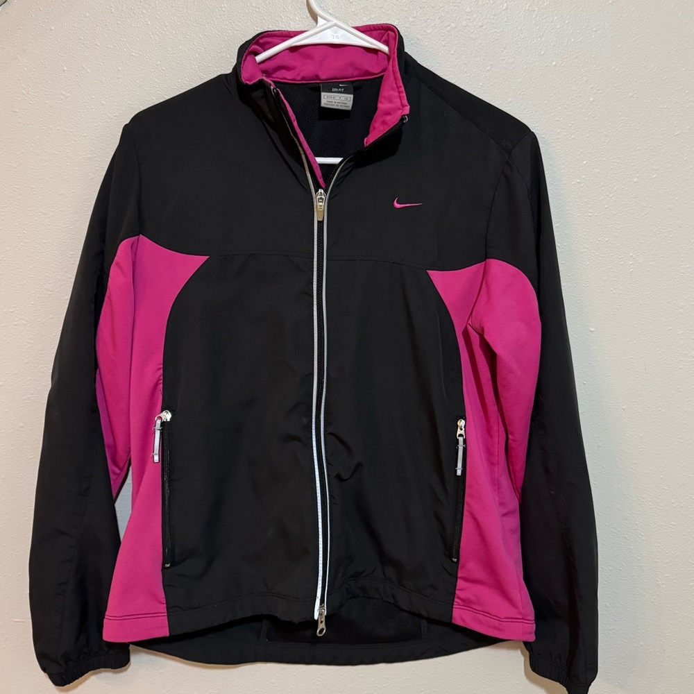 Nike Women's Black and Pink Jacket size small for running, workout daily wear